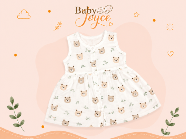 Muslin Button Frock - Deer