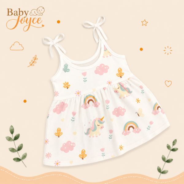 Muslin Knot Frock - Unicorn