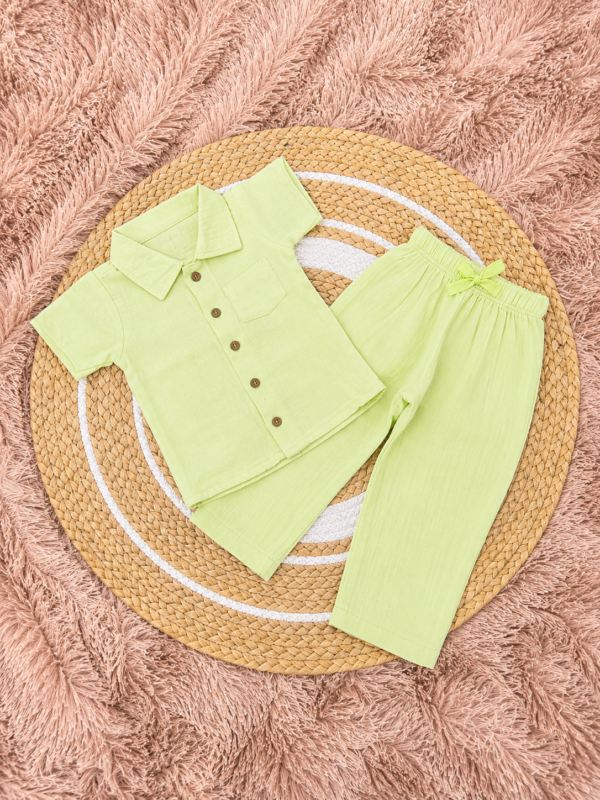 Crinkle- Top & Pant Green