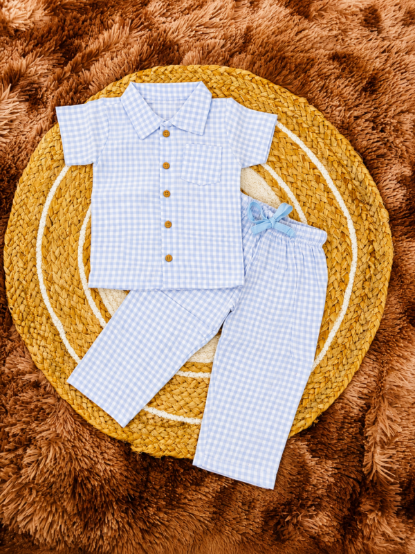Crinkle- Top & Pant -Blue Box