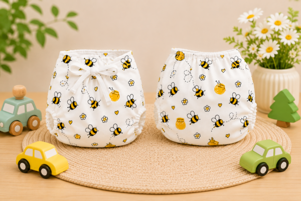 Padded Nappies - WhiteBee