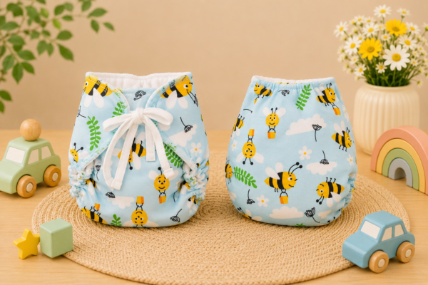 Padded Nappies - Blue Bee