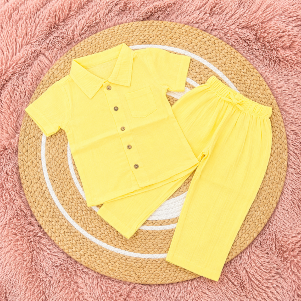 Crinkle- Top & Pant Yellow